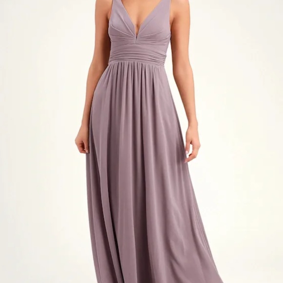 Lulus Dress Taupe - leading role maxi dress - Picture 1 of 5